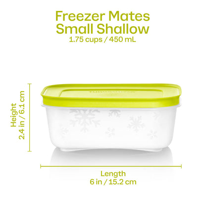 Freezer Mates PLUS Small Shallow | 4-Piece Container Set